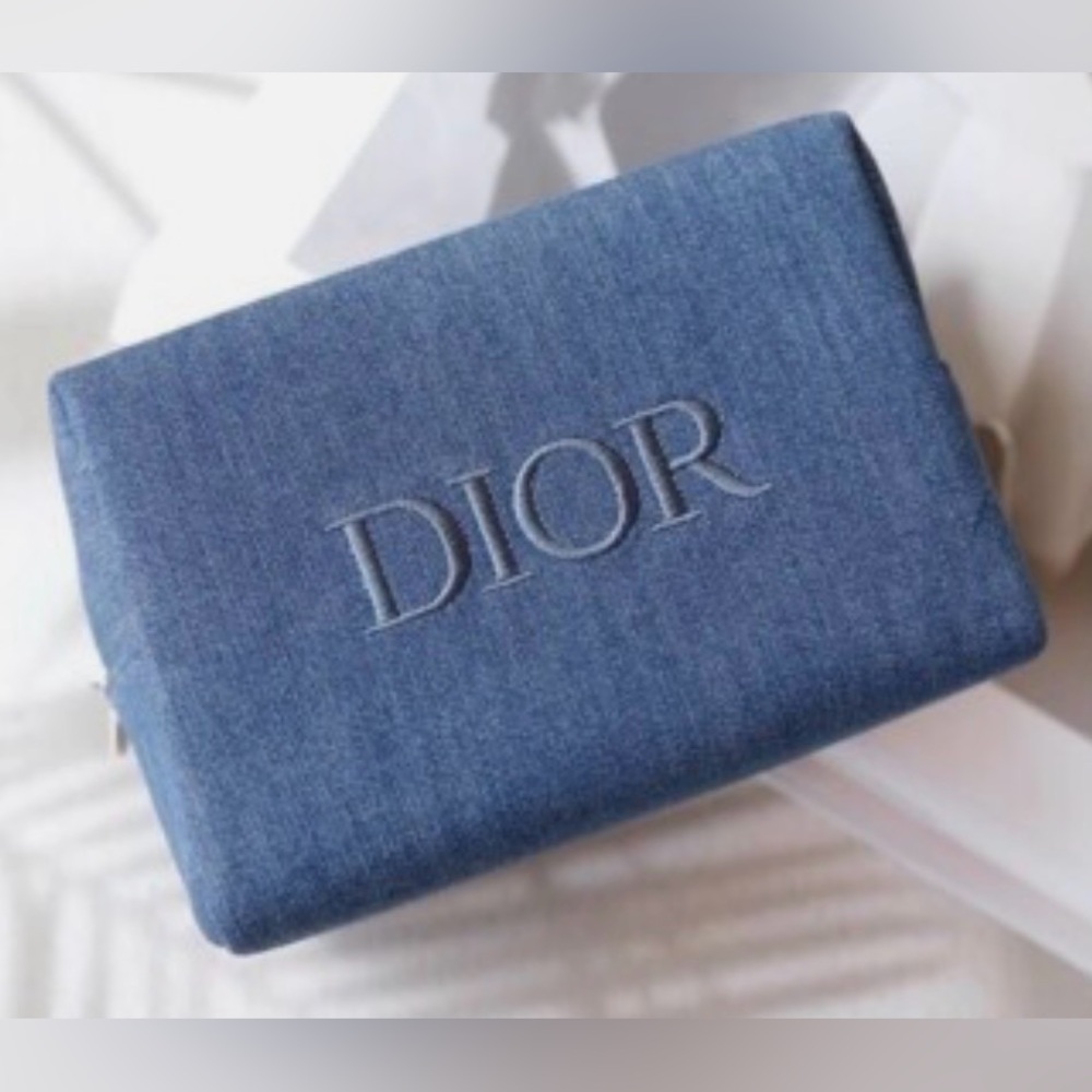 Dior Beauty Blue Denim Makeup Bag, New in Box